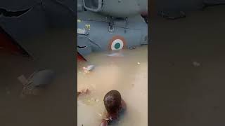 IAF helicopter crash landing in flood in Bihar🥺🥺 india iaf airforcechief [upl. by Reggie]