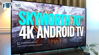 ANLAKI Skyworth 70 inch 4K Android TV Review 70SUD6600  Specs Features Price amp PROMO [upl. by Odnomyar]