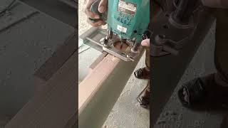 Door hinge fitting with router music rajabbutt94 WoodWorkingskillso6k WoodworkingArt [upl. by Birmingham]