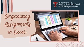 Organizing Assignments in Excel Beginning of the Semester Success [upl. by Takashi]