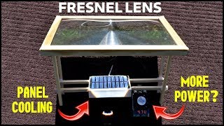 Fresnel Lens Solar Panel Experiment WITH Cooling [upl. by Kcirted283]