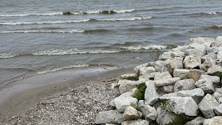 Lake Michigan Rock Hunt  Windy but Worth It [upl. by Ailefo]