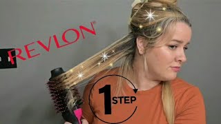 REVLON ONE STEP HAIR DRYER AND HOT AIR BRUSH  FIRST THOUGHTS [upl. by Nodlehs]