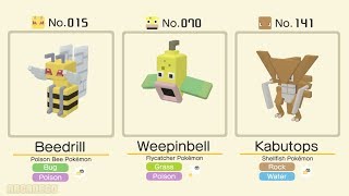 Weepinbell vs Beedrill vs Kabutops  Pokémon Quest All Bosses Battle  100 POKEDEX COMPLETE [upl. by Sherburn]