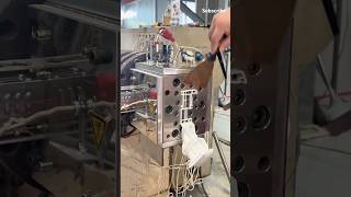 The debugging process of pvc window profile mold tools machine technology [upl. by Garret446]