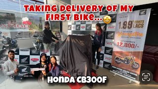 Finally Taking Delivery Of My First Bike  Honda CB300F BS6 Phase 2  Honda Big Wing  Chetak 9112 [upl. by Cawley]