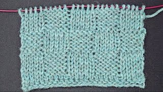 Checkerboard Knitting Stitch Pattern Simple for Beginners [upl. by Netram629]