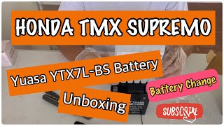 Honda TMX Supremo Yuasa Battery YTX7LBS Review [upl. by Mars]