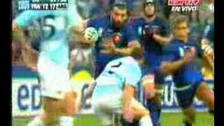 Contepomi stops Chabal France 12 Argentina 17 pumas tackle [upl. by Barra]