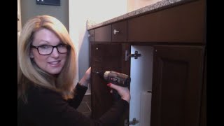 How To Install Cabinet Hardware Knobs and Pulls in 5 Minutes [upl. by Sebbie]