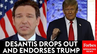 BREAKING NEWS DeSantis Drops Out Of Presidential Race And Endorses Trump [upl. by Ellita]