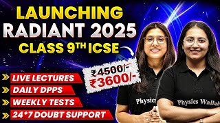 Launching RADIANT 2025 Batch For Class 9th ICSE Board Students 🔥 [upl. by Tammie]