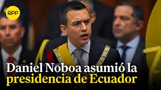 Primer discurso de Daniel Noboa el nuevo presidente de Ecuador [upl. by Annasor448]