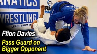 How to Pass Guard on Bigger Opponent  Knee Cut when Elevated by Ffion Davies [upl. by Yleme1]