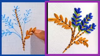 Very Easy Hand Embroidery Designs Lazy Daisy and Bullion knots flowers designs [upl. by Phelips790]