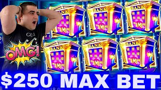 250 Max Bet Bonus amp Retrigger  MASSIVE HANDPAY JACKPOT On Piggy Bankin [upl. by Seroka]