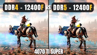 i5 12400F  DDR4 vs DDR5 Ram  😮  10 Games Tested  ft RTX 4070 Ti Super [upl. by Faye]