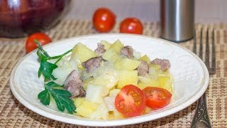 Мясо и картошка в горшочках в микроволновке [upl. by Enalahs32]