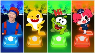 Baby Shark 🆚 D Billios 🆚 OmNom Cartoon 🆚 Sheriff Labrador  Cocomelon Tiles Hop EDM Rush [upl. by Ree]