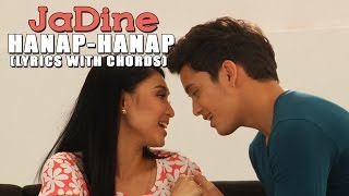 James Reid and Nadine Lustre — HanapHanap Lyric Video with Chords [upl. by Crista]