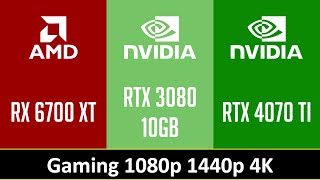 RX 6700 XT vs RTX 3080 10GB vs RTX 4070 TI [upl. by Pich900]