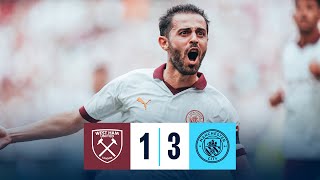 HIGHLIGHTS West Ham 13 Man City  Doku Bernardo Silva amp Haaland Goals [upl. by Legge698]