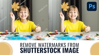 How to Easily Remove Watermark from Shutterstock image  High Resolution  Photoshop [upl. by Harilda]