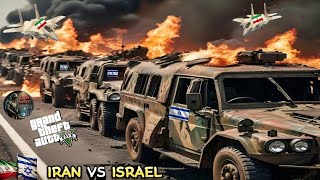 Iranian F15 Fighter Jets Helicopters amp Tanks Strike Israeli Military Defense in Jerusalem  GTA 5 [upl. by Ariamat]