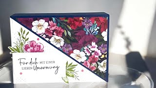 Geschenkschachtel für XL Schokoküsschen Prachtvoll floral StampinUp [upl. by Kruse]