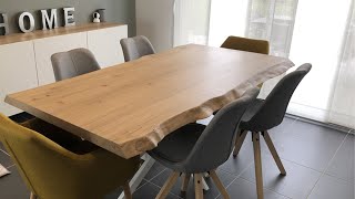 Fabrication dun plateau de table Live edge [upl. by Irahc]