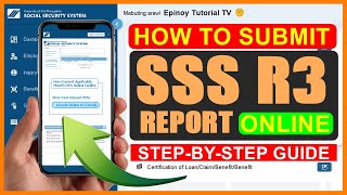 HOW TO SUBMIT R3 REPORT IN SSS ONLINE 2024 [upl. by Atteuqnas]