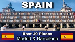 SPAIN  Madrid  Barcelona  Travel Video  Spain Best 10 places  Spain Travel Video 4k [upl. by Aneeh]