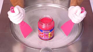 How to Make Pink HARIBO GOLDBEARS Gummy Jelly Ice Cream Rolls  ASMR no talking [upl. by Harmonia315]