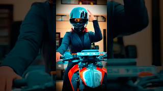 Lady biker ktm bikergirl rider ktm short [upl. by Ranit]