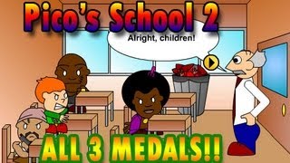 Picos School 2 part Walkthrough All 3 Medals  Picos School 2 New  New Funny Games [upl. by Iram]