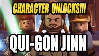 LEGO Star Wars The Force Awakens  How to Unlock QuiGon Jinn [upl. by Naugal638]