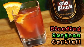 How To Make Old Monk Rum Cocktails  Bleeding Surgeon Cocktail Recipe  Miniature Bartender [upl. by Trev]