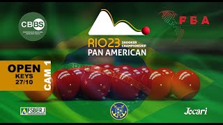 2023 PAN AMERICAN SNOOKER CHAMPIONSHIP  OPEN  KEYS  CAM 1 [upl. by Lau]