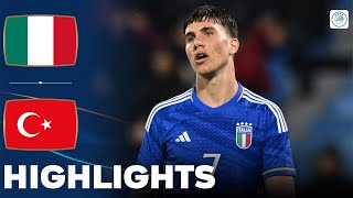 Italy vs Turkey  Highlights  U21 Euro Qualification 26032024 [upl. by Sibell362]