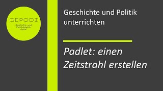 Padlet  Zeitstrahl erstellen [upl. by Cohe]