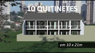 10 QUITINETES EM 10x21m [upl. by Aicad]