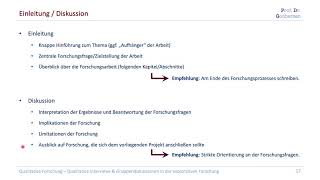 32 Einleitung amp Diskussion in Qualitativen Forschungsarbeiten Kompaktkurs Qualitative Forschung [upl. by Wengert]