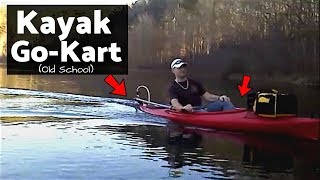 Kayak GoKart  My Old School DIY Kayak Motor Build [upl. by Atinaej]