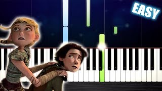 Romantic Flight How To Train Your Dragon  EASY Piano Tutorial by PlutaX [upl. by Marcus340]