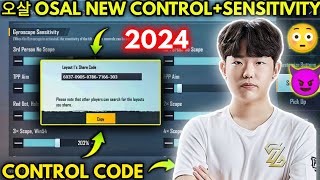 UPDATE 31 오살 OSAL NEW BEST SENSITIVITY  CODE AND BASIC SETTING CONTROL PUBG MOBILE [upl. by Breban365]