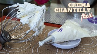 COMO HACER CREMA CHANTILLY ¡¡Con Sólo 3 Ingredientes en 5 minutos [upl. by Aynas]