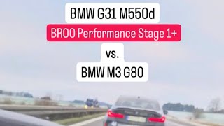 BMW G31 M550d Stage 1 VS BMW M3 G80 [upl. by Dessma144]