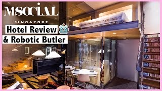 M Social Singapore Hotel amp Robotic Butler Review  AskAshley [upl. by Leile]