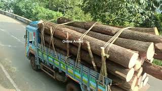 Heavy Load Lorry And Van Car Turning 1320 Salem Yercaud Hills Driving [upl. by Enajharas]