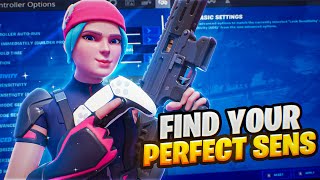 How To Find Your PERFECT Controller Sens Fortnite Settings Tutorial [upl. by Samanthia602]